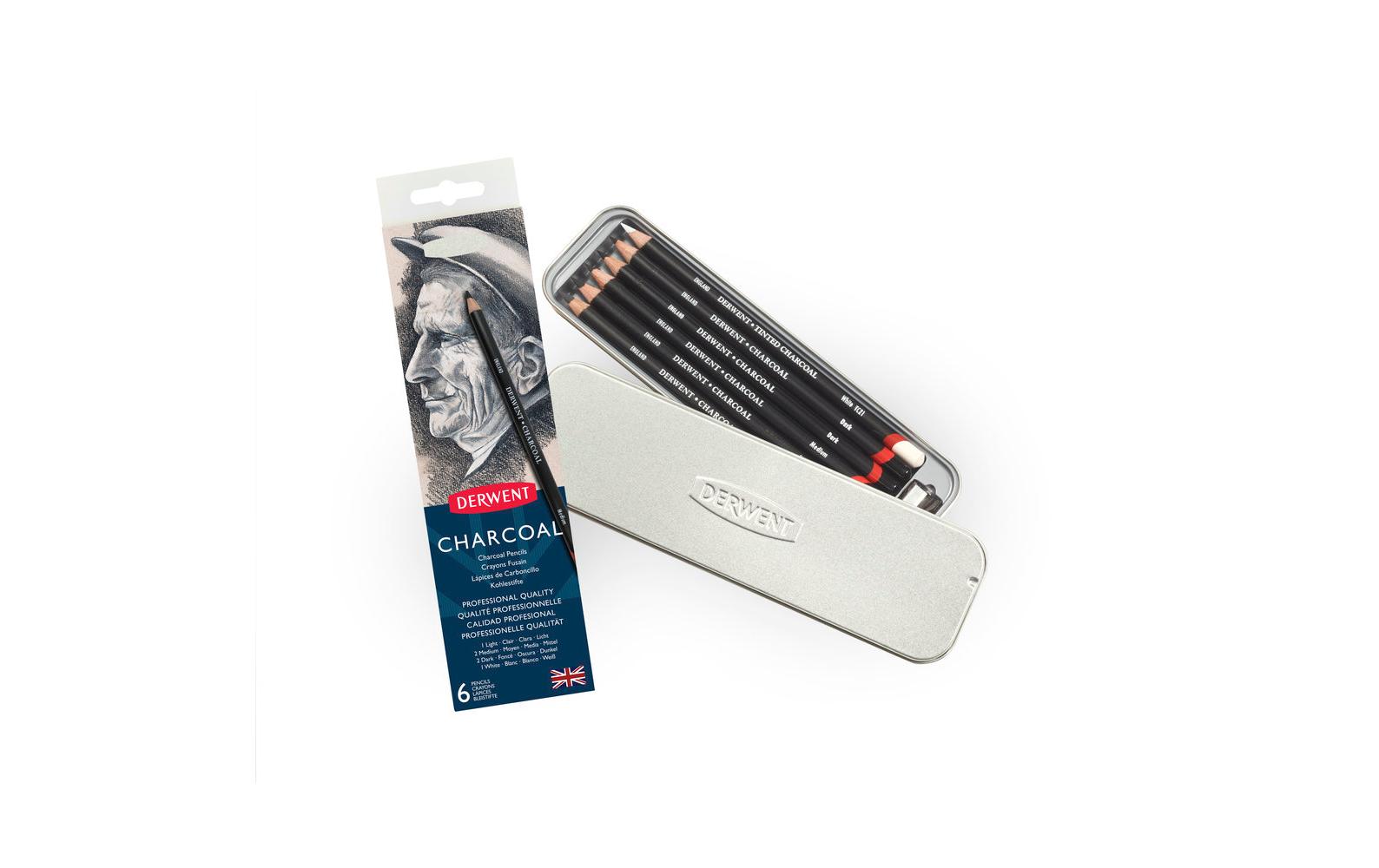 Derwent Kohlestifte, 6-teilig Derwent Kohlestifte, 6-teilig