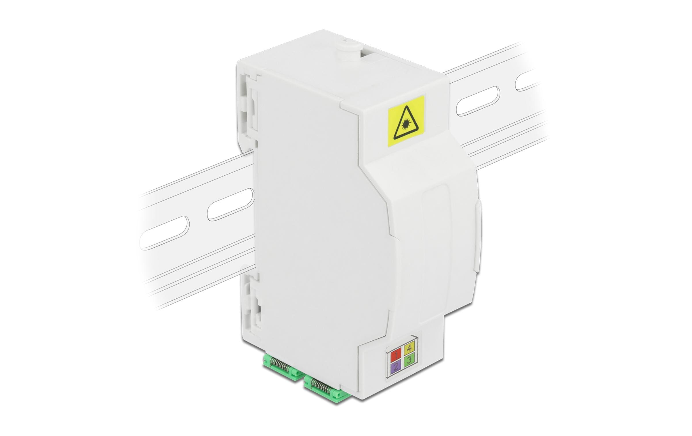 Delock LWL Anschlussdose für Hutschiene 4x SC/LC weiss