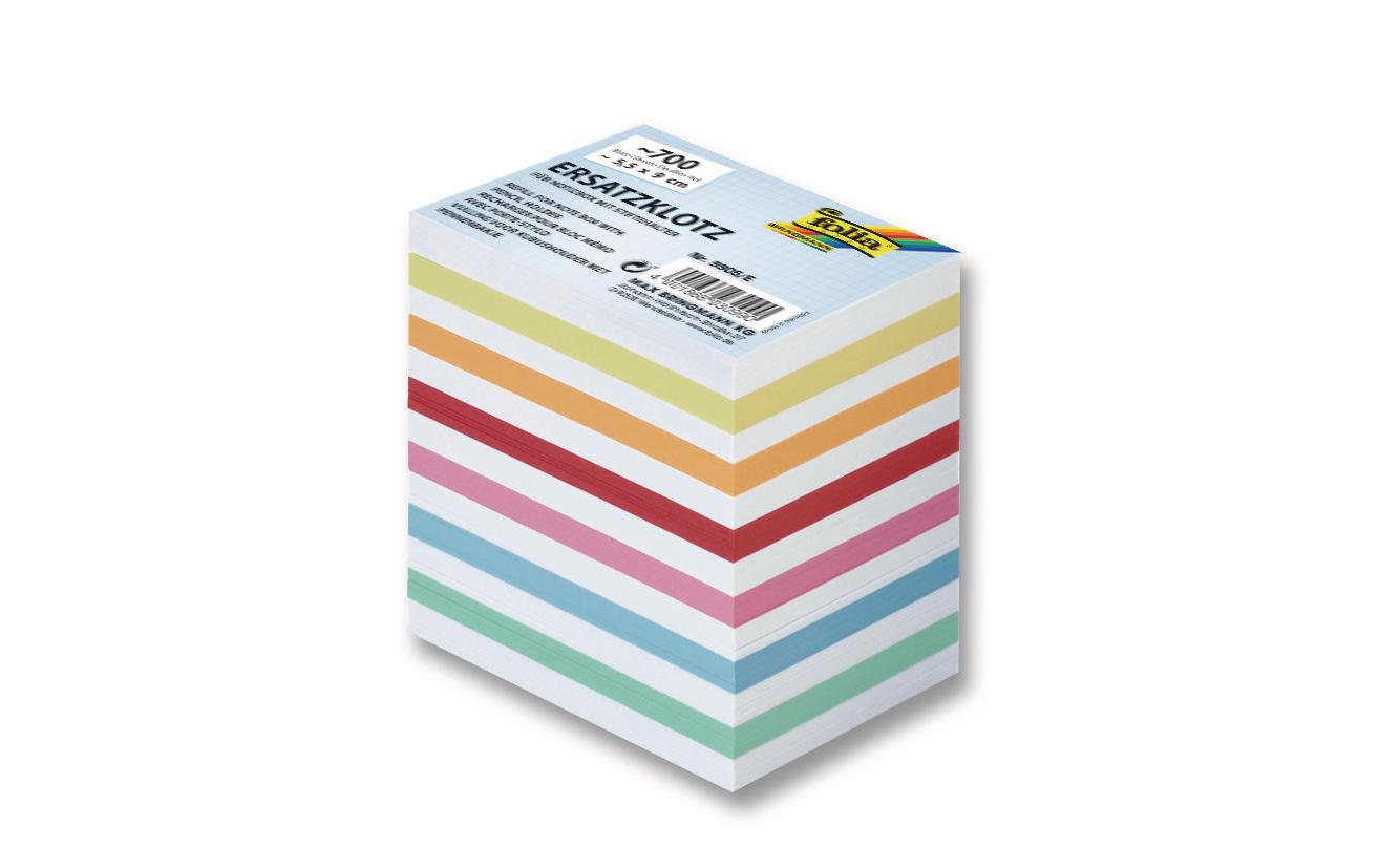 Folia Notizzettel-Dispenser Ersatzpapier Weiss/Bunt