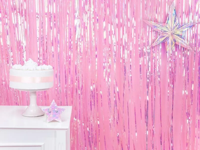 Partydeco Partyaccessoire Vorhang 90 x 250 cm, Opal