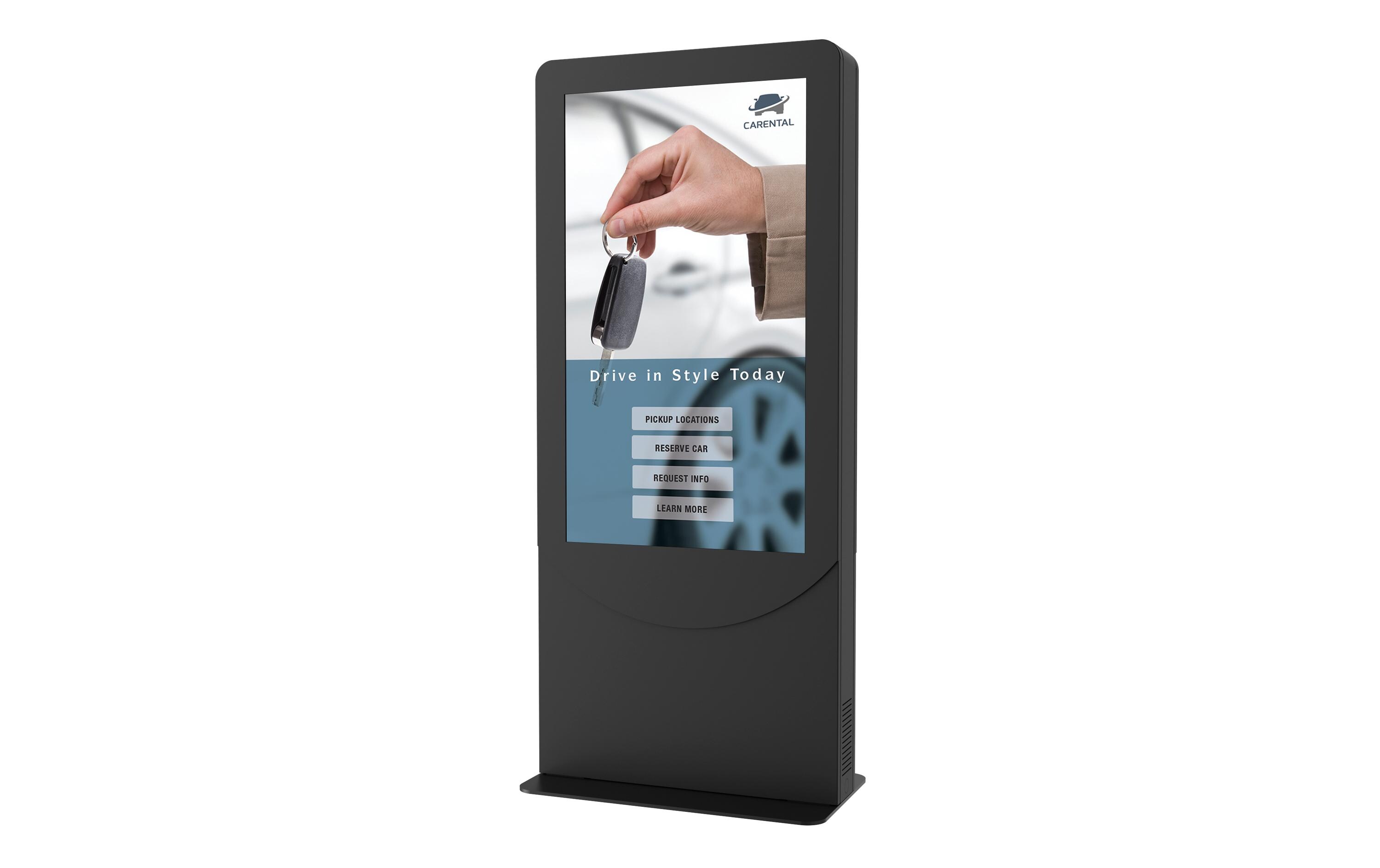 Peerless-AV Kioskrahmen KIPC2555B-3-EUK Schwarz, für 55