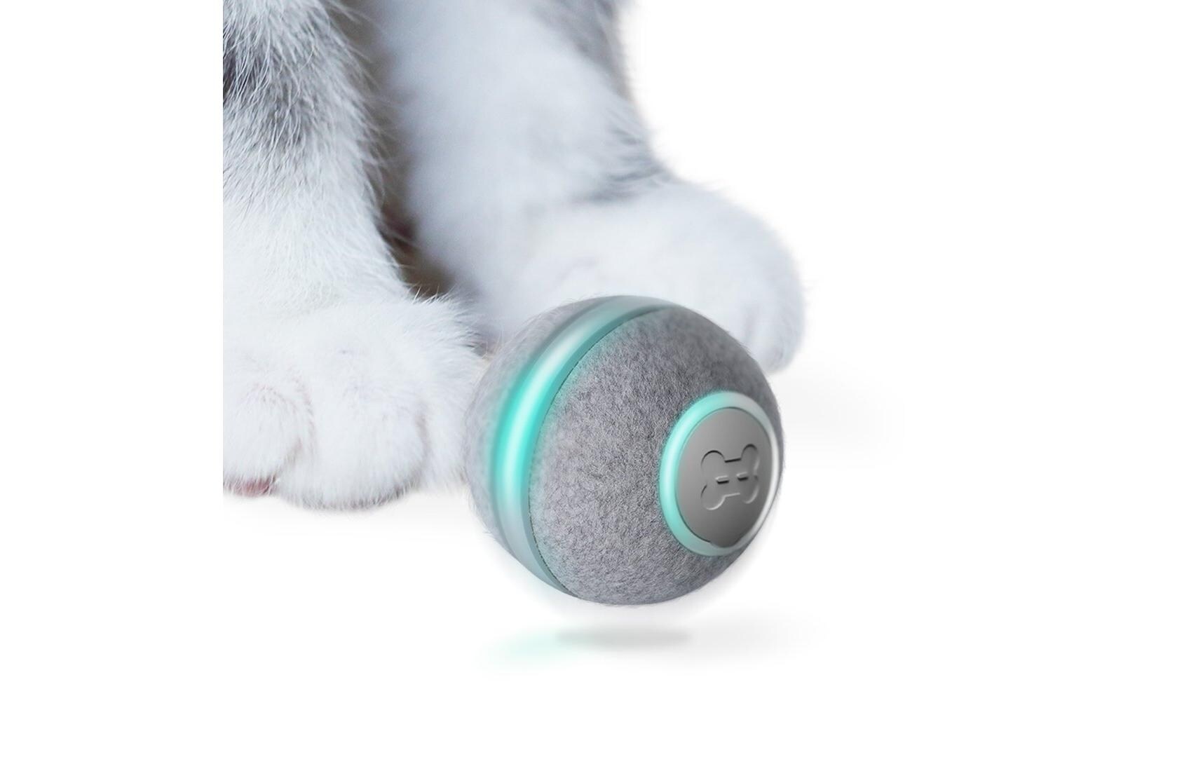 Cheerble Katzen-Spielzeug Ball Ø 42 mm, Grau