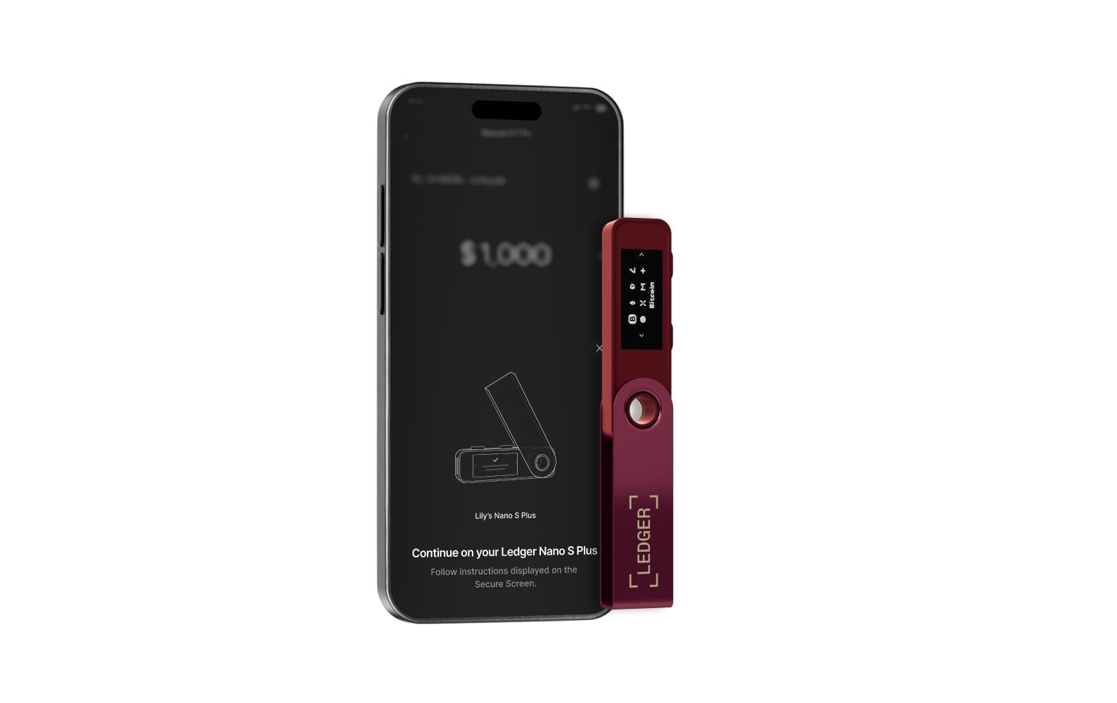 Ledger Nano S Plus Crimson Magenta