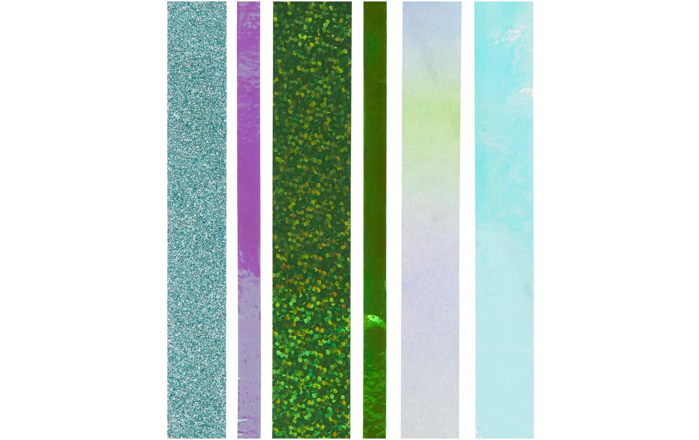 Rico Design Washi Tape Mirror 6 Stück, Blau/Grün, 3/8/10 m
