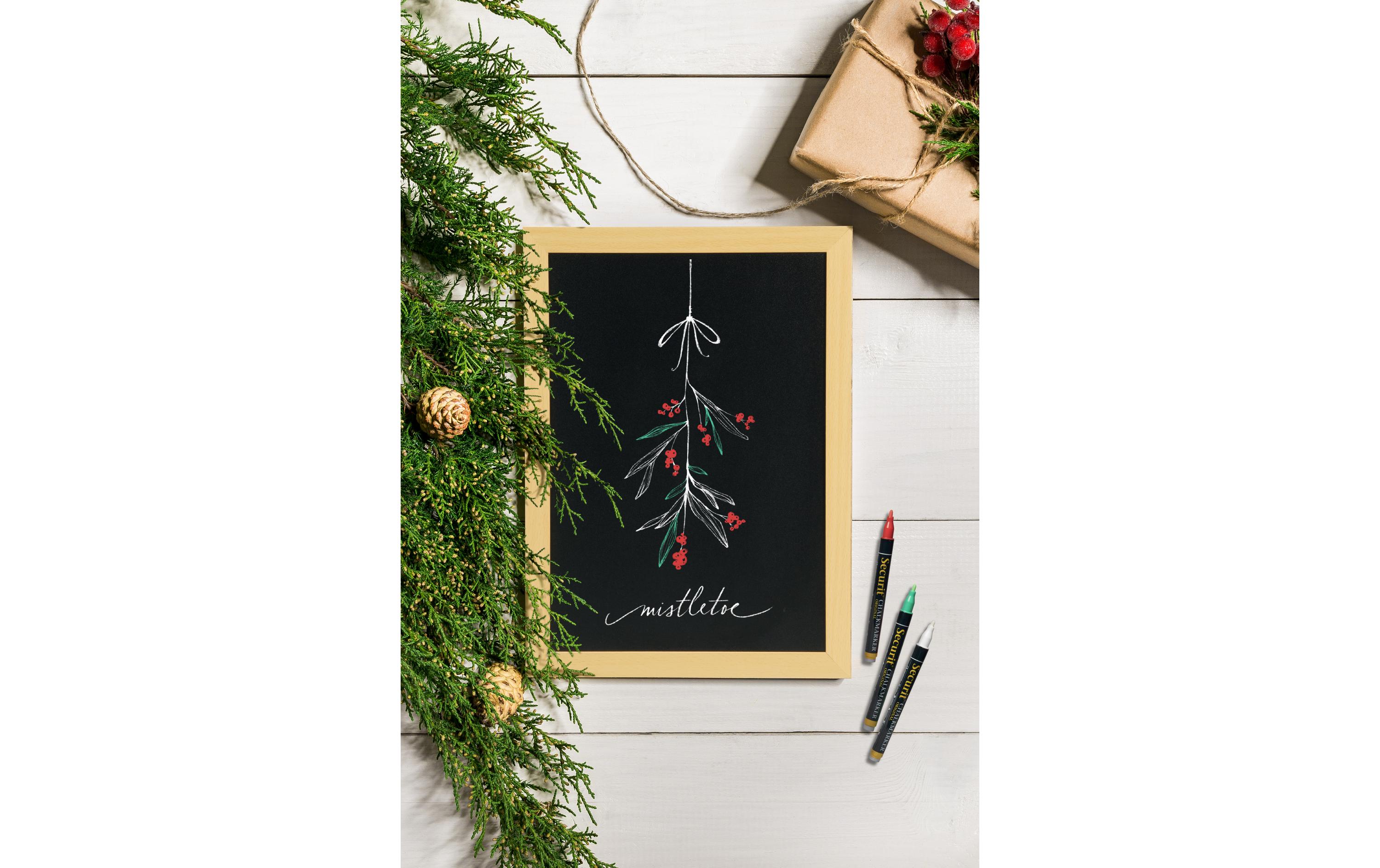 Securit Kreidetafel Woody 30 x 40 cm 3-teilig