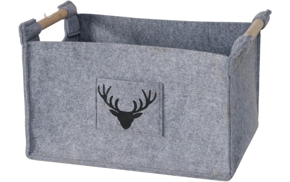 Boltze Aufbewahrungskorb Karly 3er Set, Grau