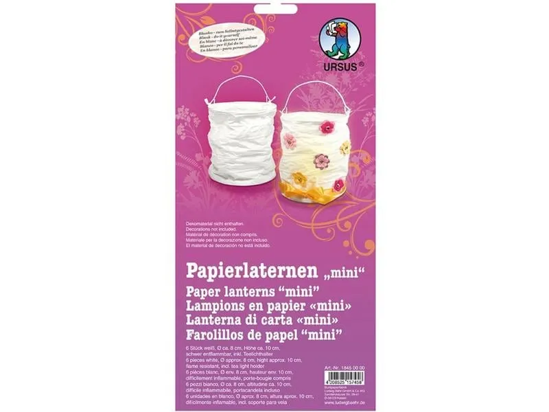 URSUS Lampion Ø 8 cm Weiss, 6 Stück URSUS Lampion Ø 8 cm Weiss, 6 Stück