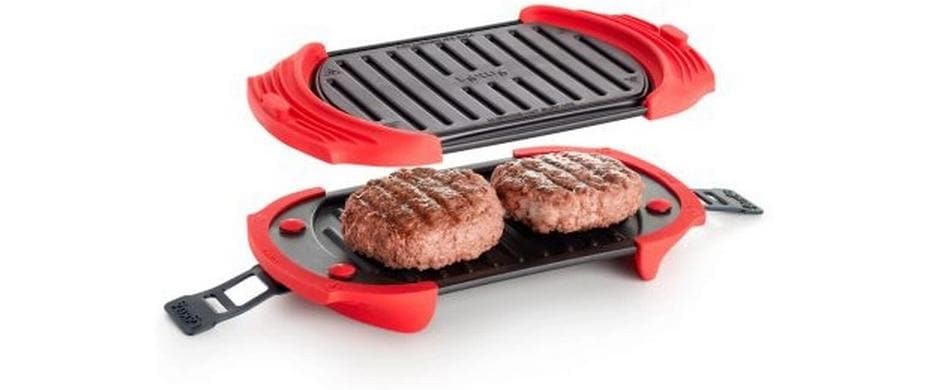 Lékué Mikrowellen-Grill 25.2 cm, Rot/Schwarz