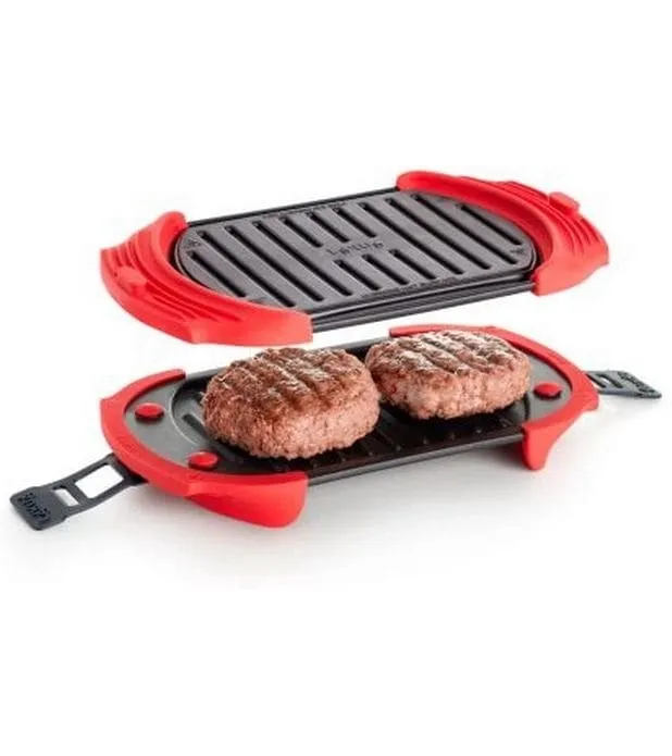 Lékué Mikrowellen-Grill 25.2 cm, Rot/Schwarz