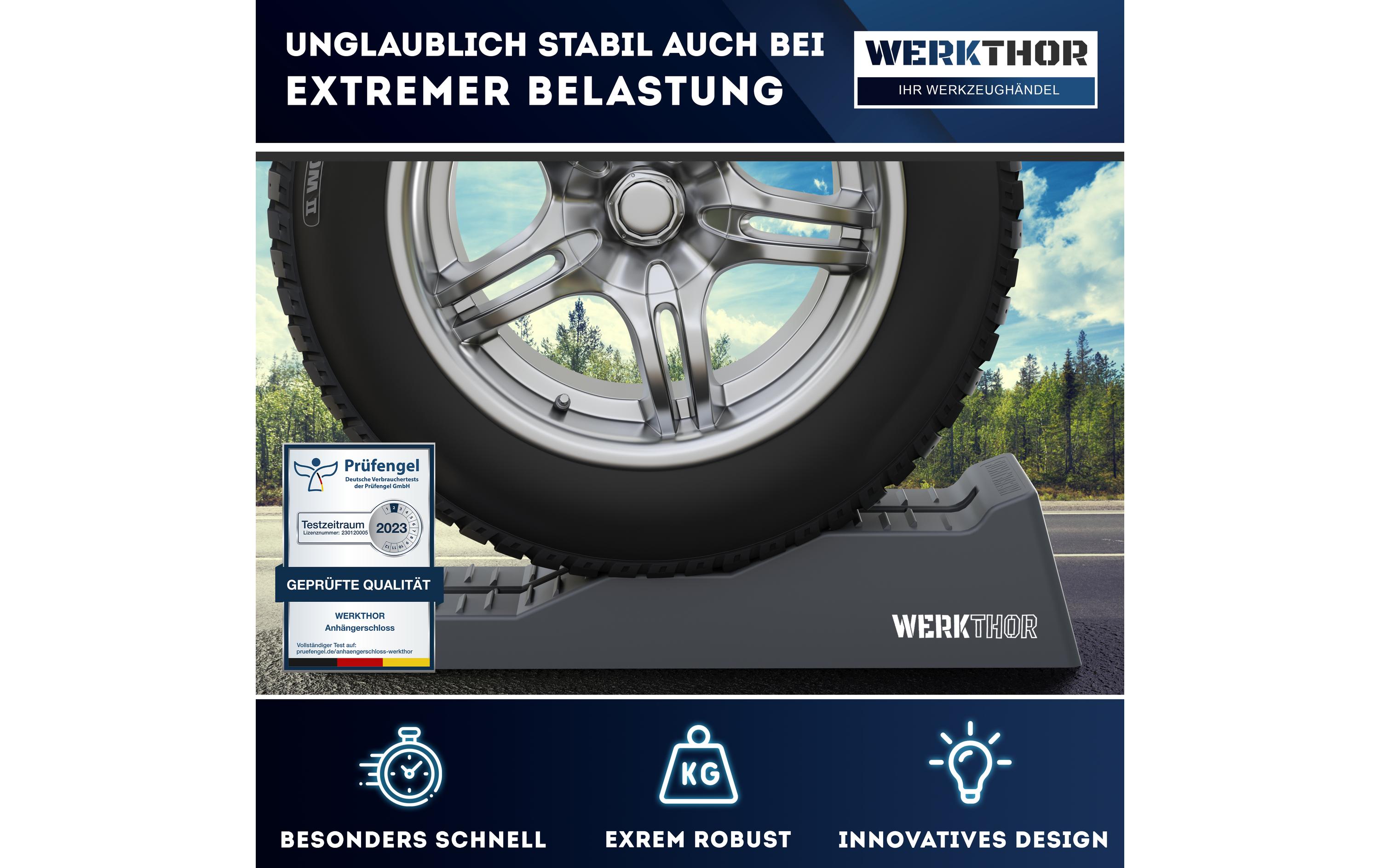 Werkthor Flache Auffahrkeile 2er Set, Grau