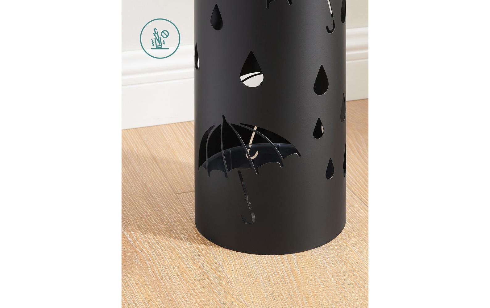 Songmics Schirmständer Schwarz