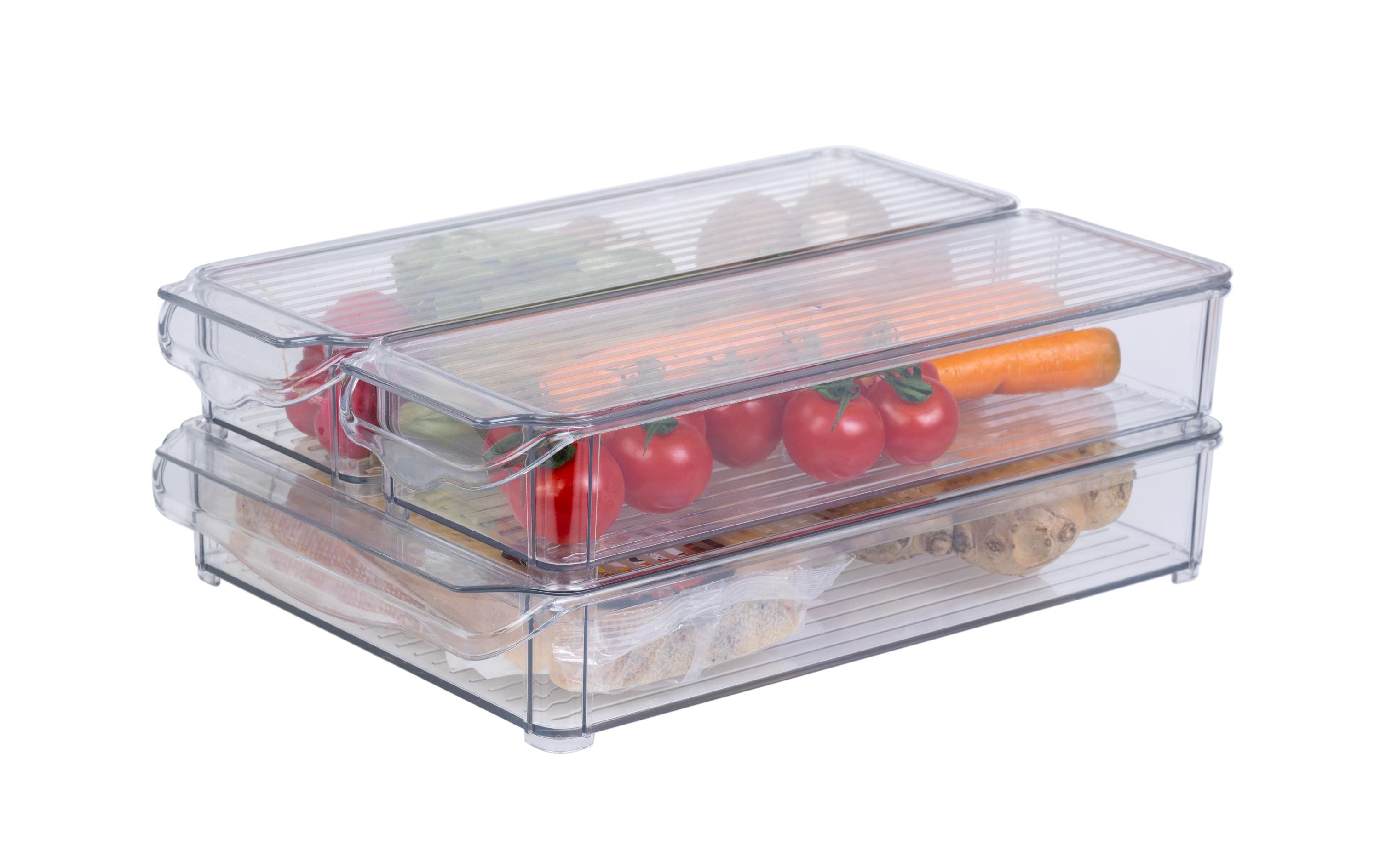 FTM Kühlschrankorganizer 3-teilig, Transparent