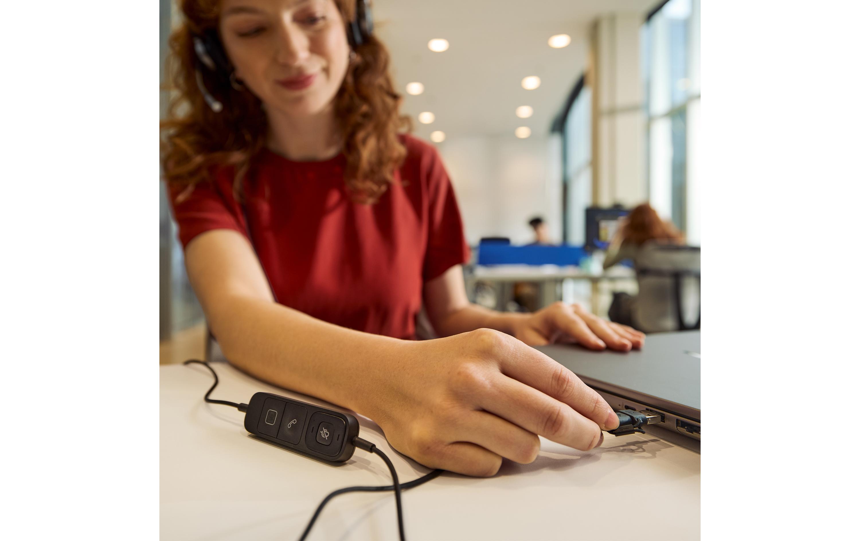 HP Headset Poly Mission 625 Stereo USB, kabelgebunden