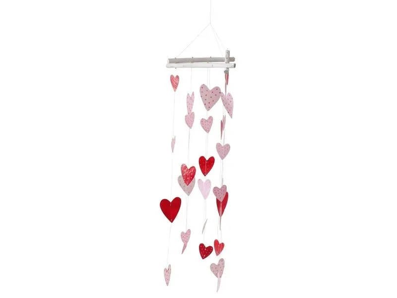 Boltze Windspiel Herzen Milena 73 cm