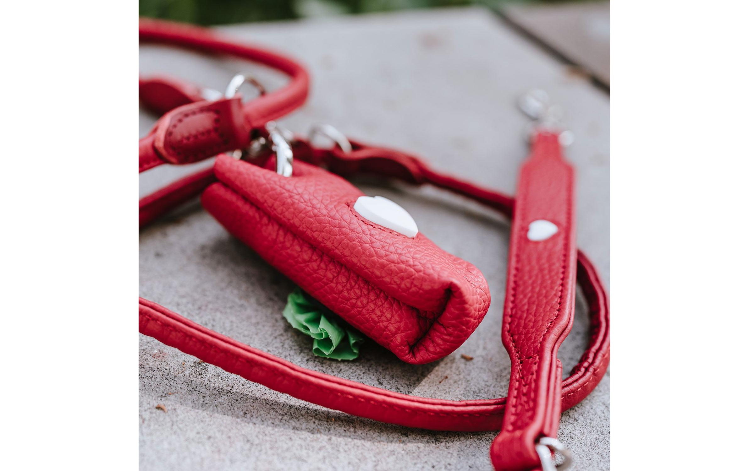 Hunter Verstellbare Führleine Round & Soft Love, 0.6/200, Rot