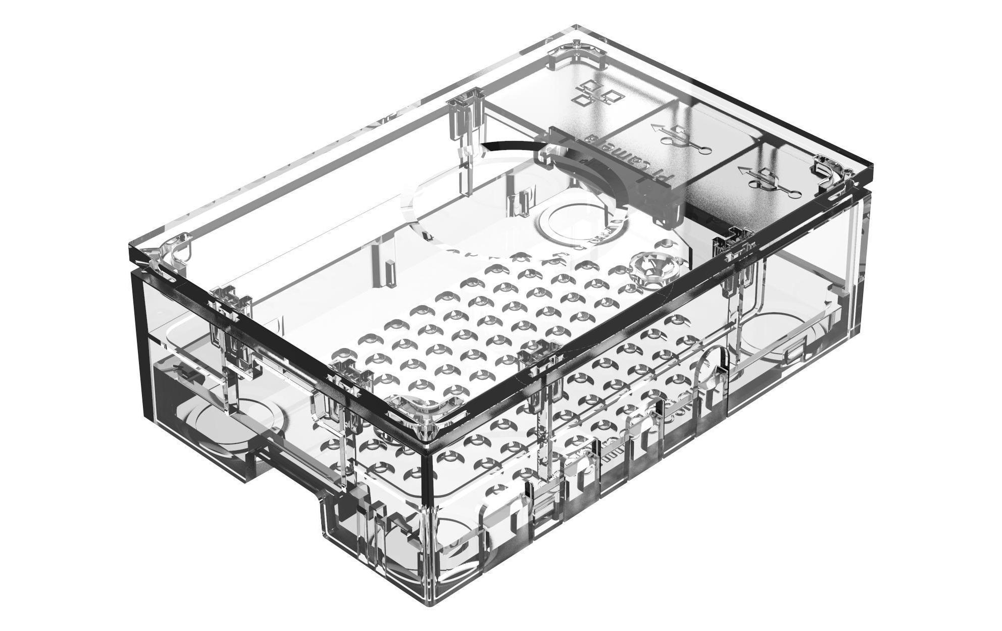 Raspberry Pi Gehäuse für Raspberry Pi 4 Model B Transparent Raspberry Pi Gehäuse für Raspberry Pi 4 Model B Transparent