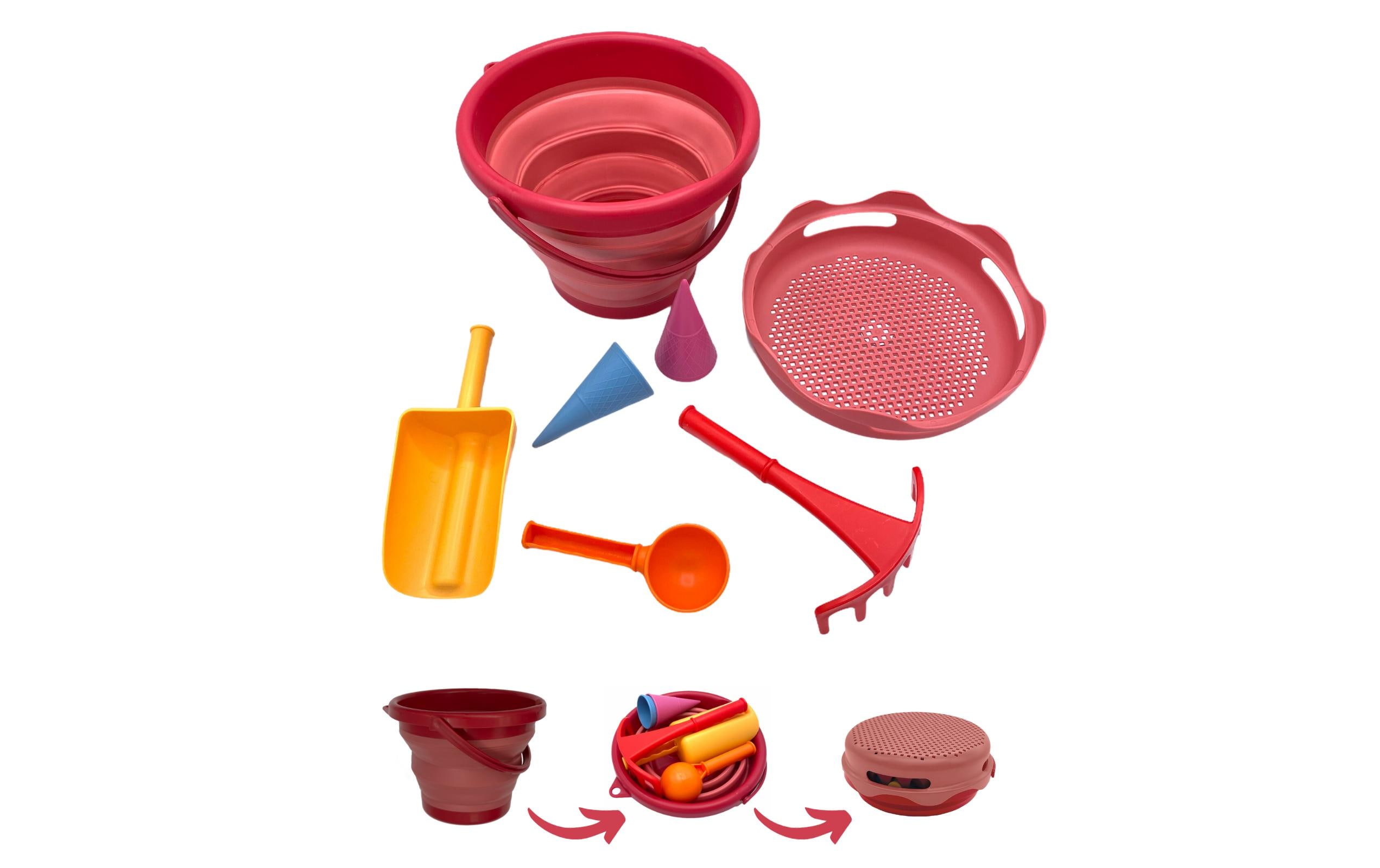 Schildkröt Funsports 7in1 Sand Toys Falteimer Set Rot Schildkröt Funsports 7in1 Sand Toys Falteimer Set Rot