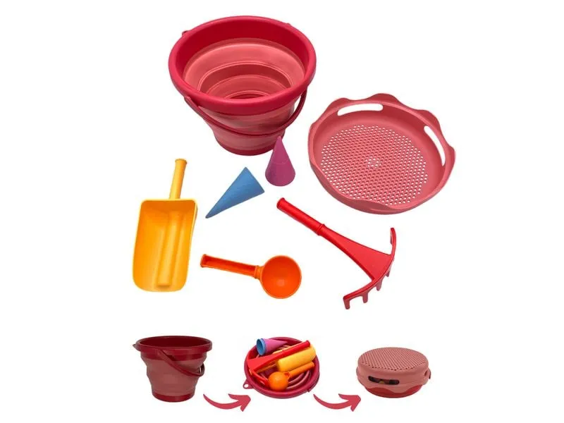 Schildkröt Funsports 7in1 Sand Toys Falteimer Set Rot Schildkröt Funsports 7in1 Sand Toys Falteimer Set Rot