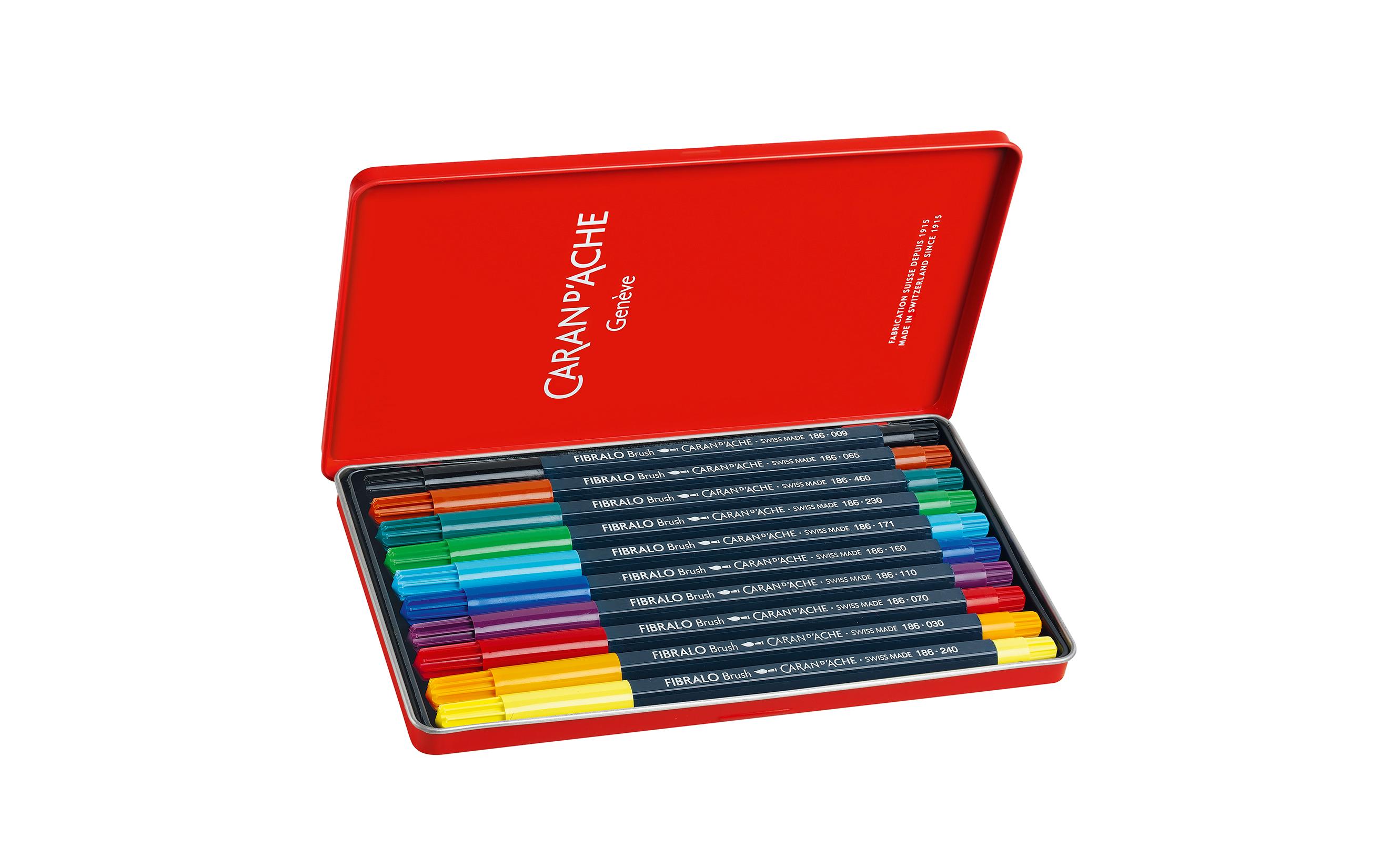 Caran d'Ache Filzstift Fibralo Brush 10 Stück