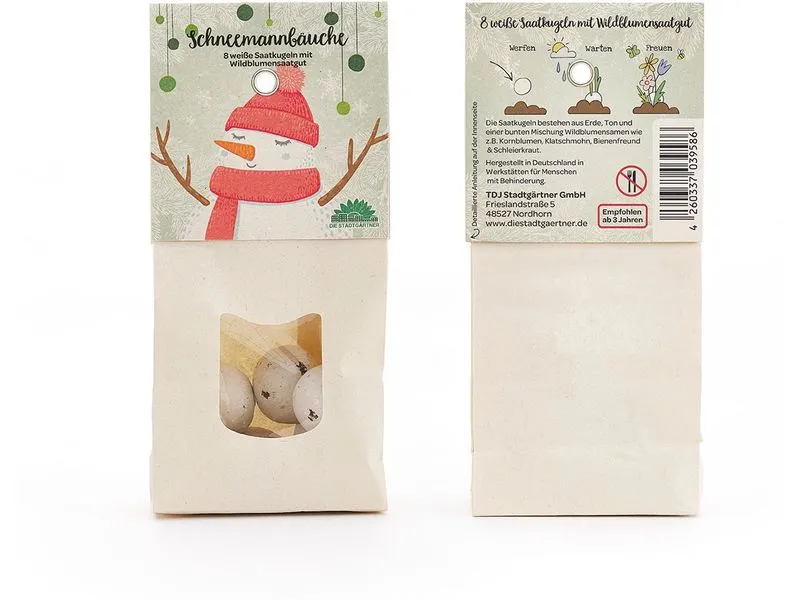 Die Stadtgärtner Schneemannbäuche Weiss, 19 Wildblumensamen