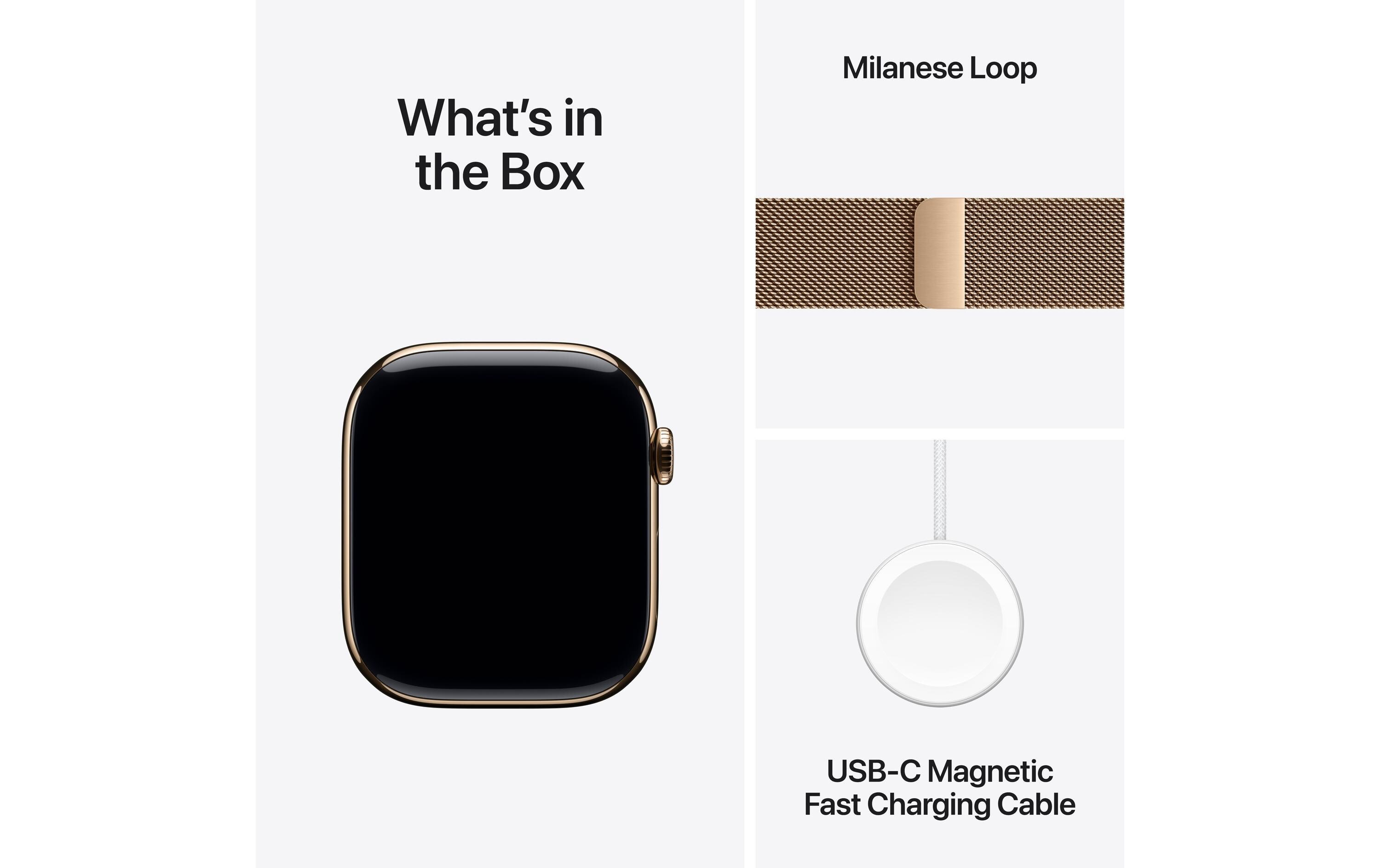 Apple Watch Series 10 46 mm LTE Titanium Gold Loop Milanese M/L
