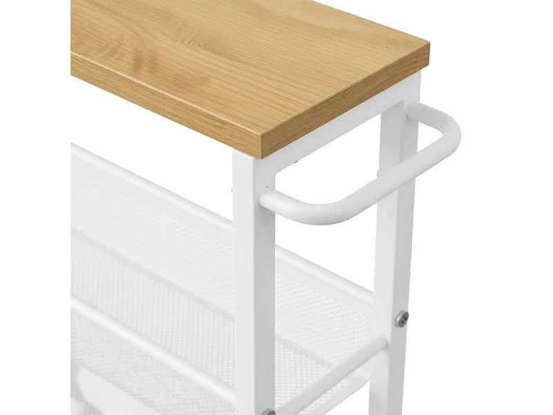 relaxdays Nischenwagen 77 x 13 x 45.5 cm Weiss