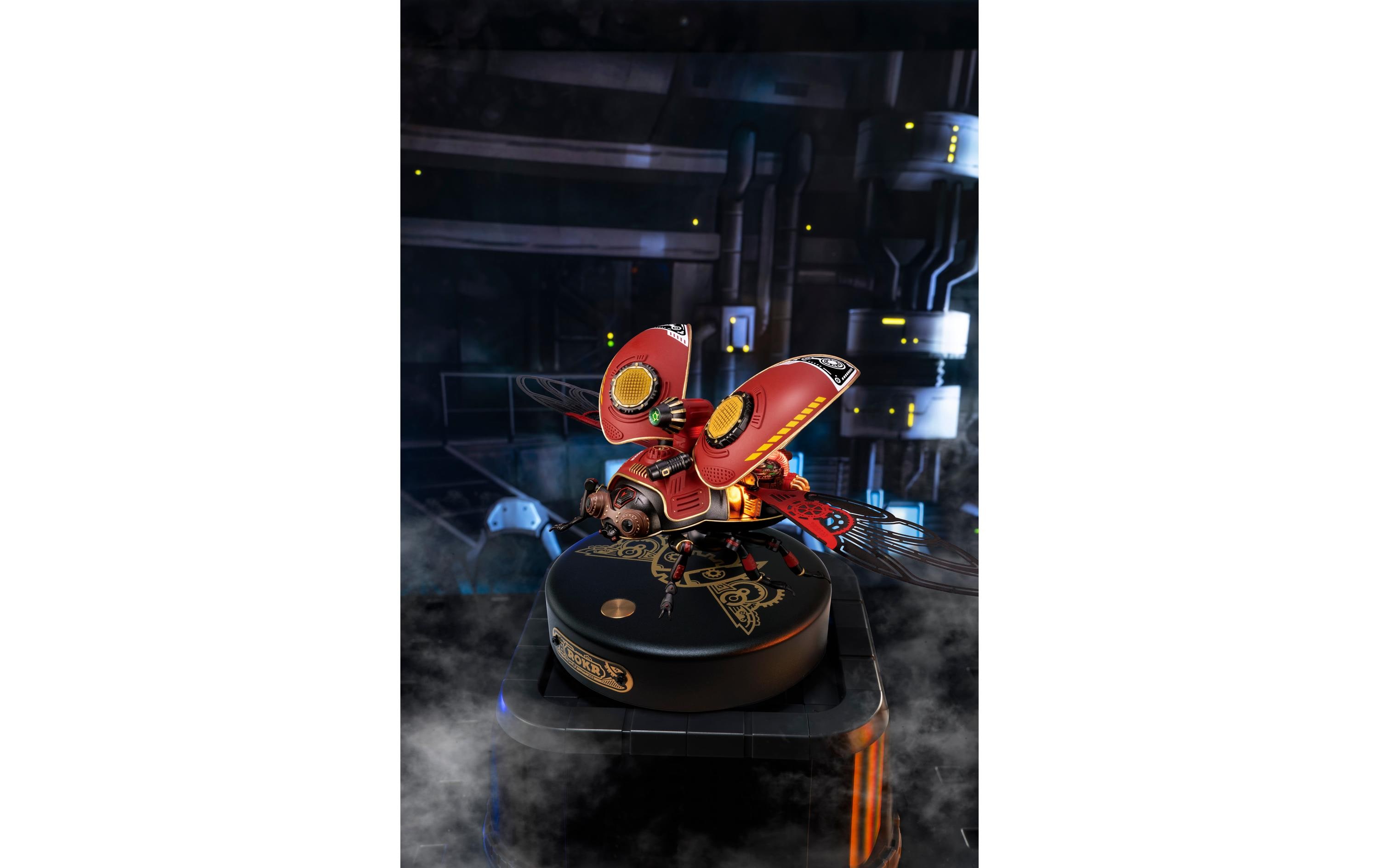 RoboTime Bausatz ROKR Mechanischer Rhinozeros Käfer Rot