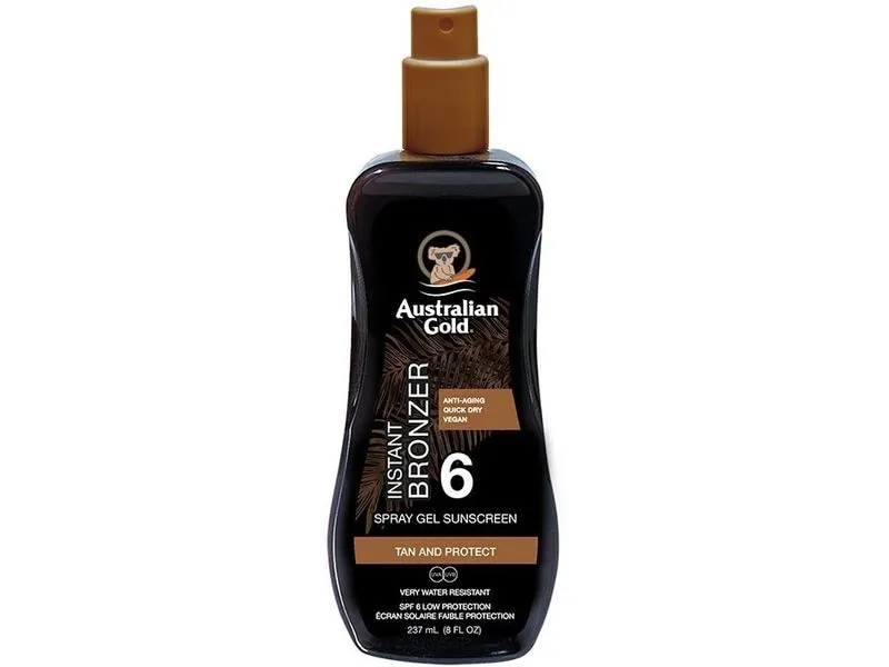 Australian Gold Spray Gel mit sofortigem Bräuner SPF 6 237 ml Australian Gold Spray Gel mit sofortigem Bräuner SPF 6 237 ml