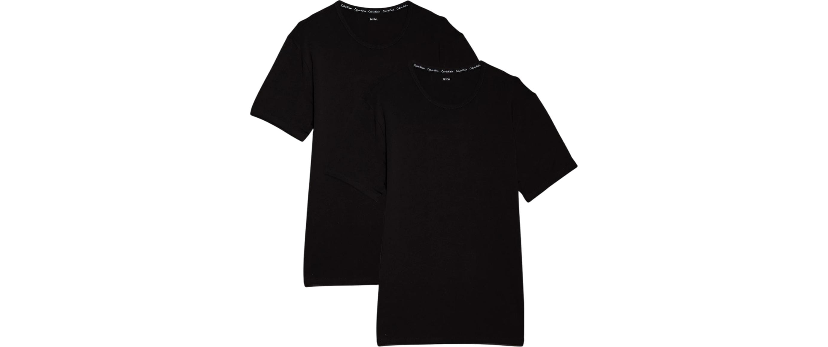 Calvin Klein Wäsche T-Shirt 2P S/S Crew Neck Schwarz, L