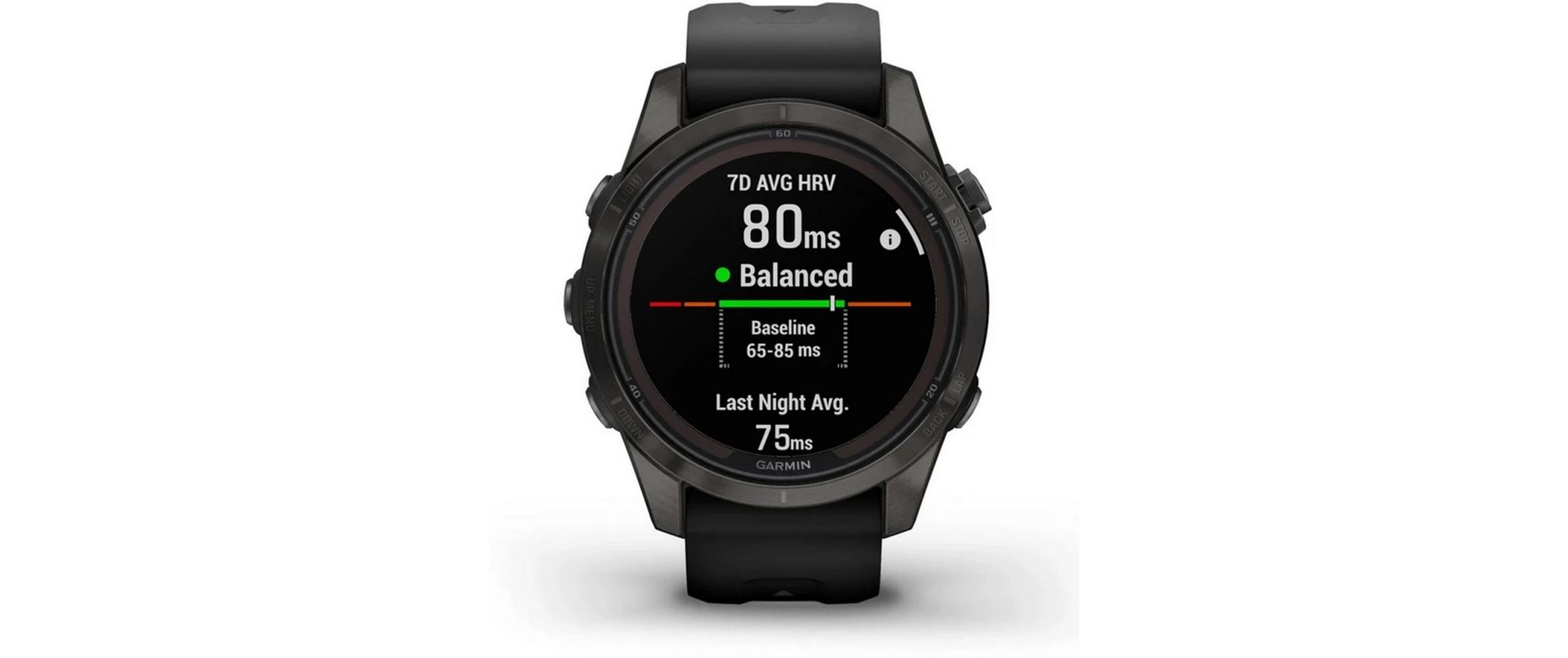 GARMIN GPS-Sportuhr Fenix 7S Pro Sapphire Solar Edition Schwarz