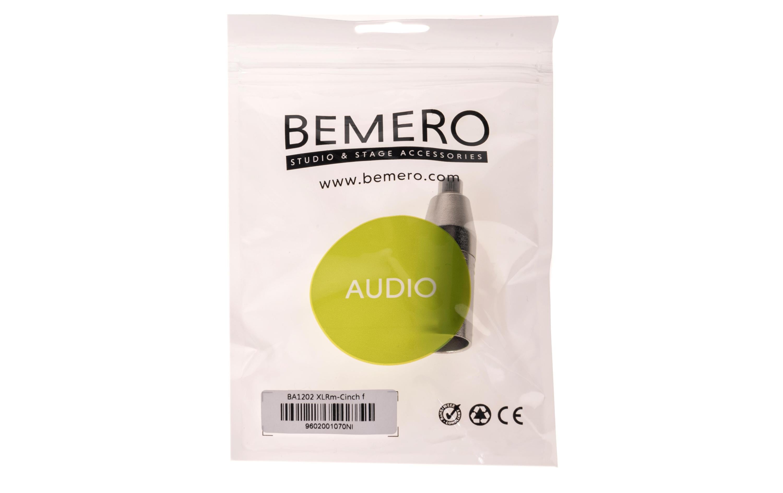Bemero Audio-Adapter BA1202 XLR 3 Pole male - Cinch