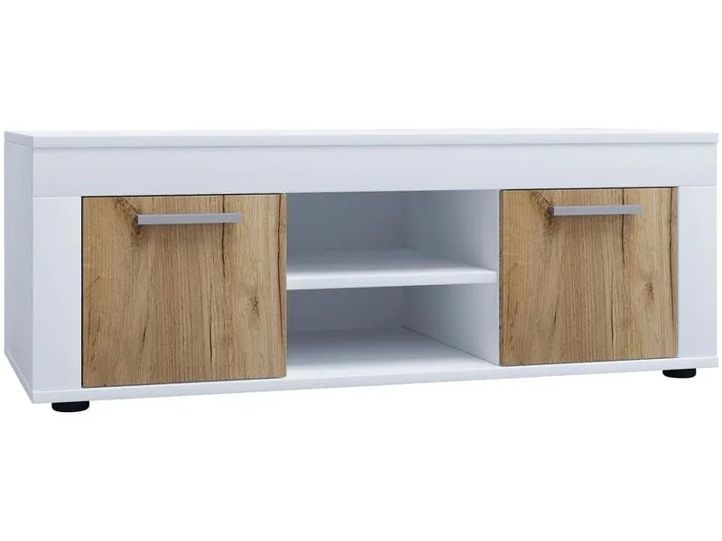 VCM TV-Möbel Usilo L 102 x 45 cm, Weiss/Braun VCM TV-Möbel Usilo L 102 x 45 cm, Weiss/Braun