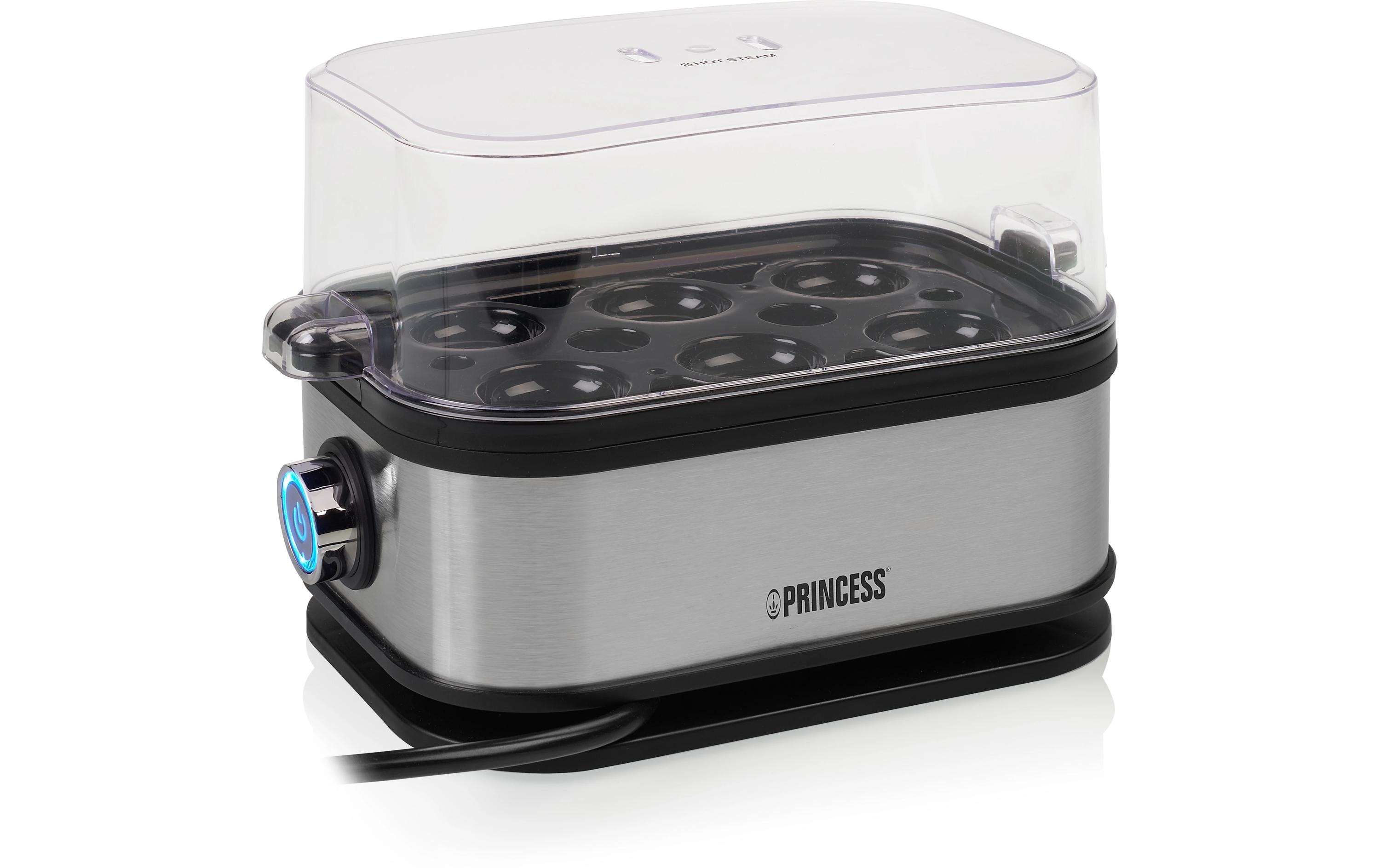 Princess Eierkocher 262046 6 Eier, Schwarz/Silber