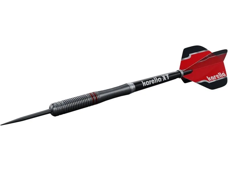 Karella Dartpfeile Steeldart Fighter 24g, 3 Stück – Schwarz