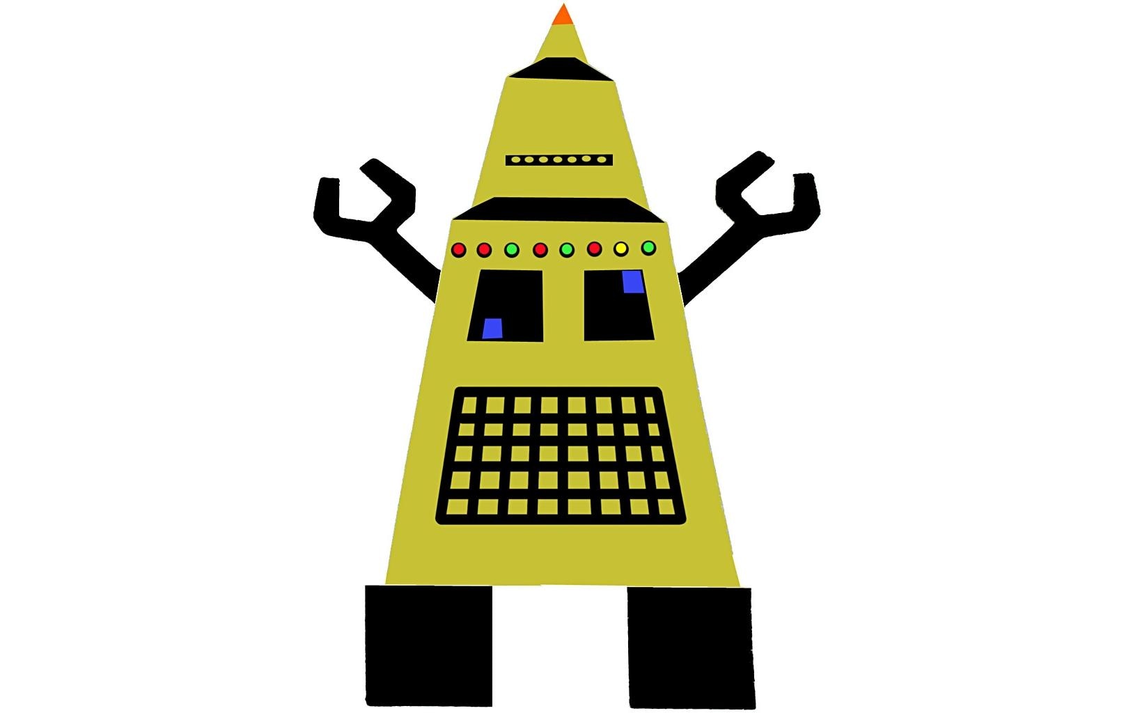 Creativ Company Bastelpapier Roboter 16 Stück, Weiss