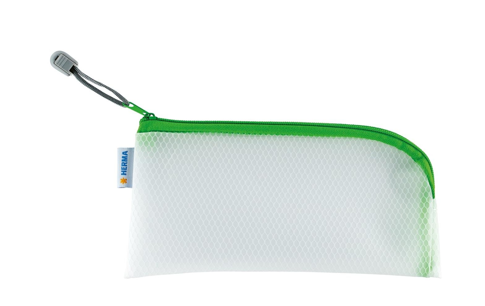 HERMA Etui Mesh Bag 23 x 11 cm, Grün/Weiss HERMA Etui Mesh Bag 23 x 11 cm, Grün/Weiss