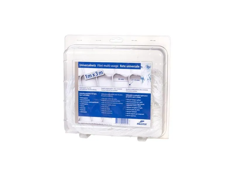 Meister Universalnetz knotenlos, Ø 1.5 mm / 1 x 3 m, Weiss Meister Universalnetz knotenlos, Ø 1.5 mm / 1 x 3 m, Weiss