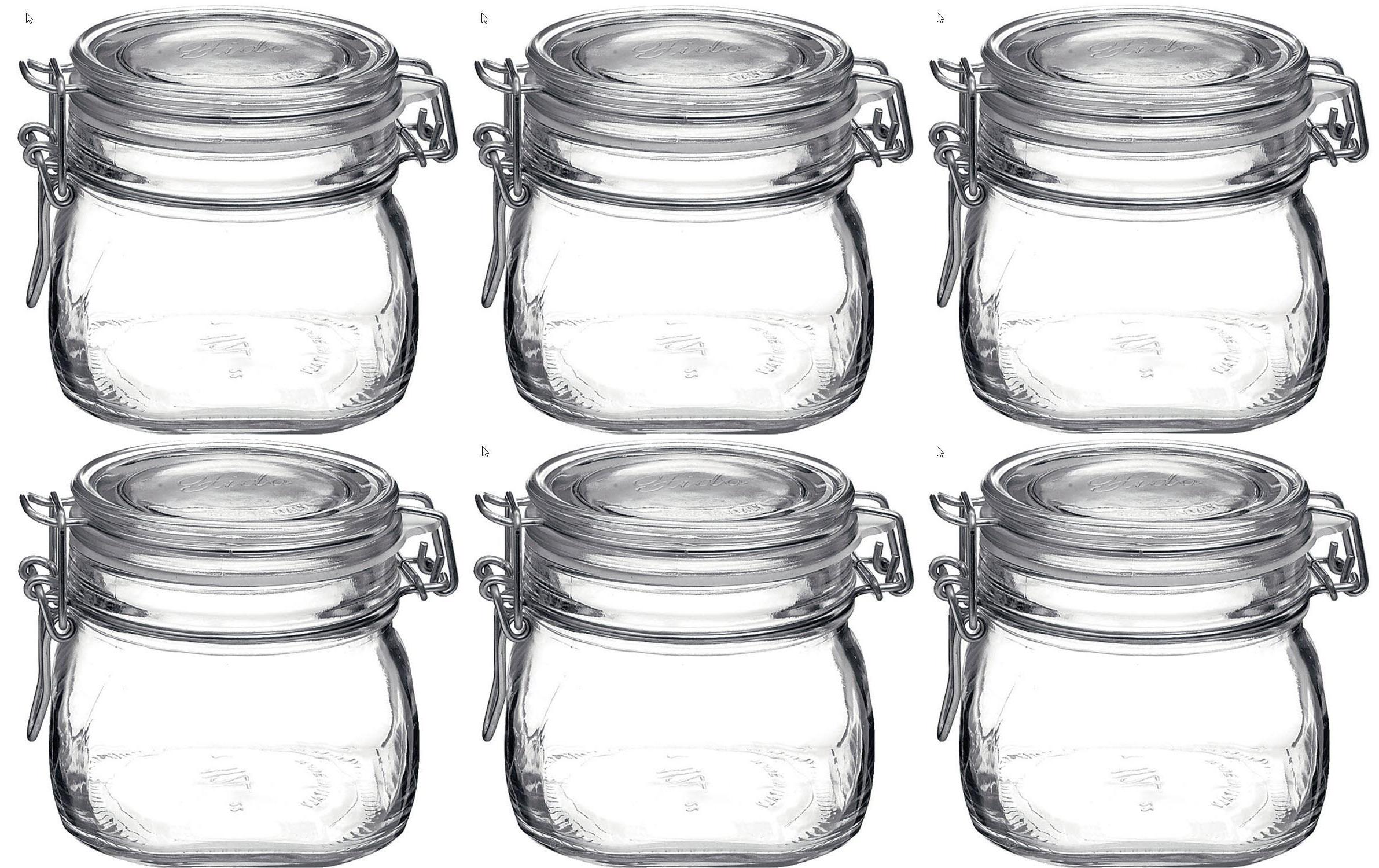 Bormioli Rocco Einmachglas Fido 500 ml, 6 Stück 