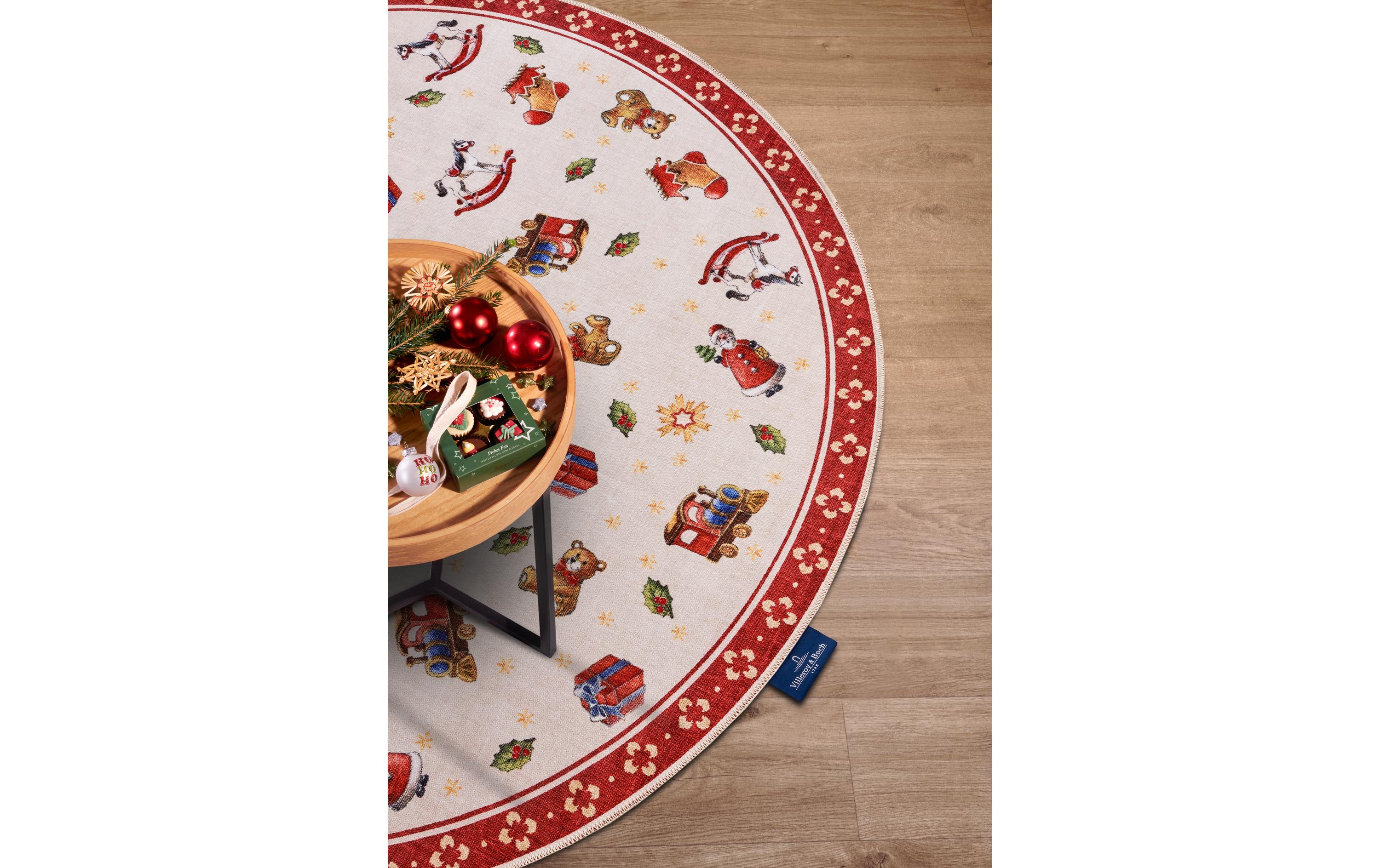 Villeroy & Boch Weihnachtsteppich Nostalgic 150 cm, Rot
