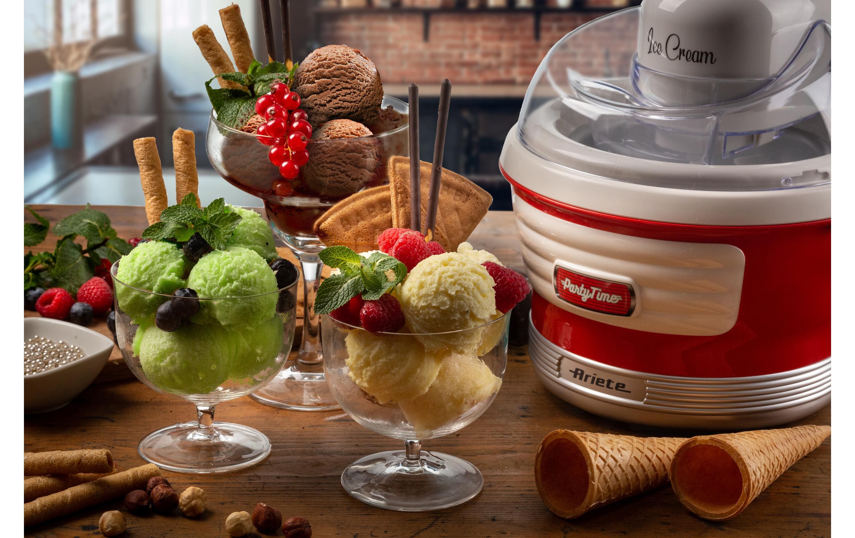 Ariete Glacemaschine Party Time ARI-643-RD 1.5 l, Rot/Weiss