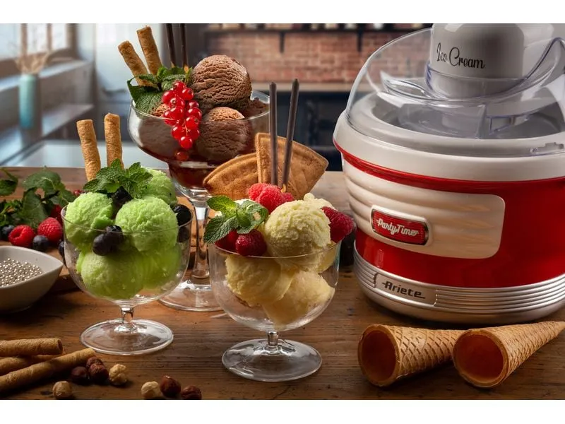 Ariete Glacemaschine Party Time ARI-643-RD 1.5 l, Rot/Weiss Ariete Glacemaschine Party Time ARI-643-RD 1.5 l, Rot/Weiss