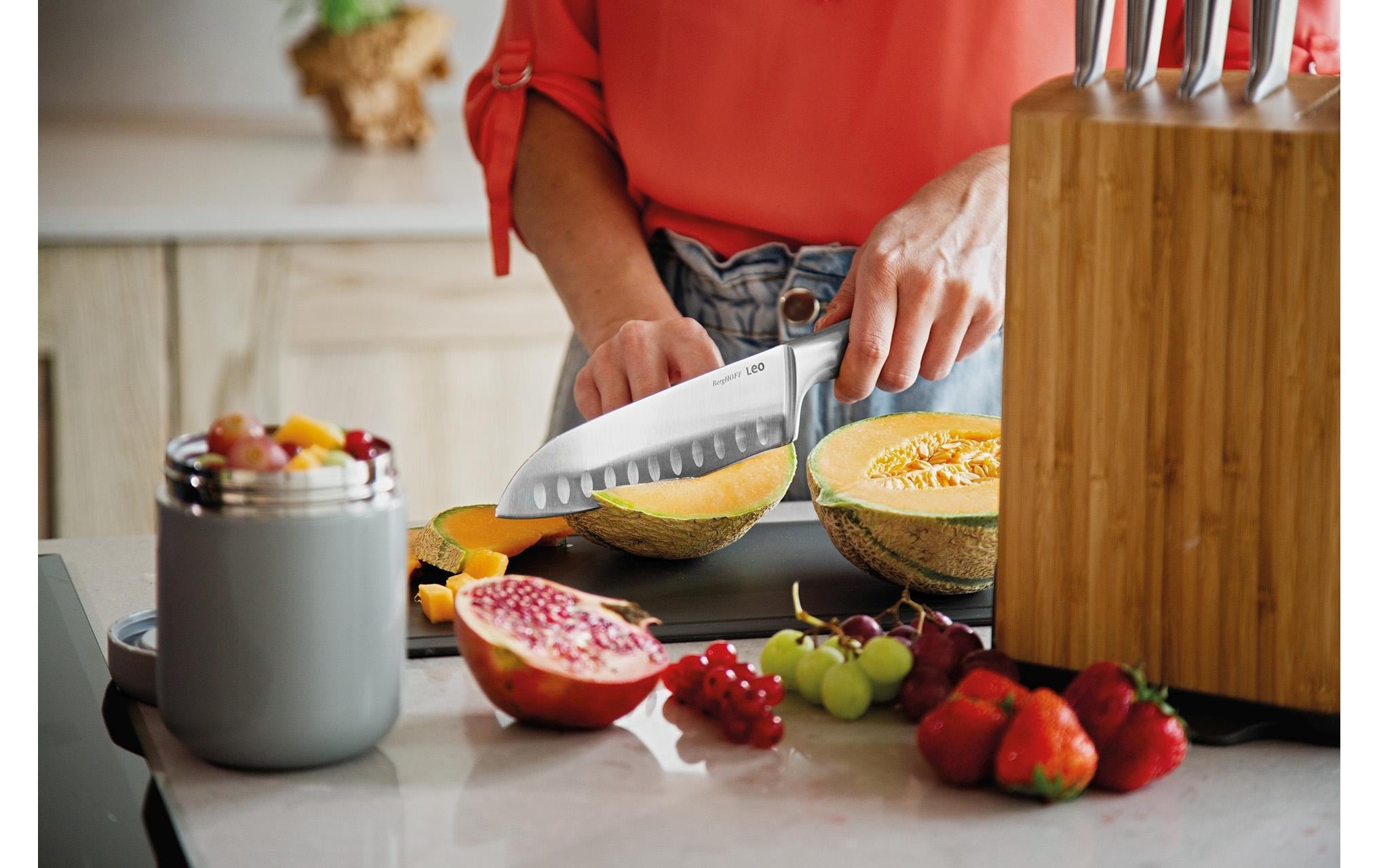 BergHOFF Santokumesser Leo Legacy 17.5 cm, Silber