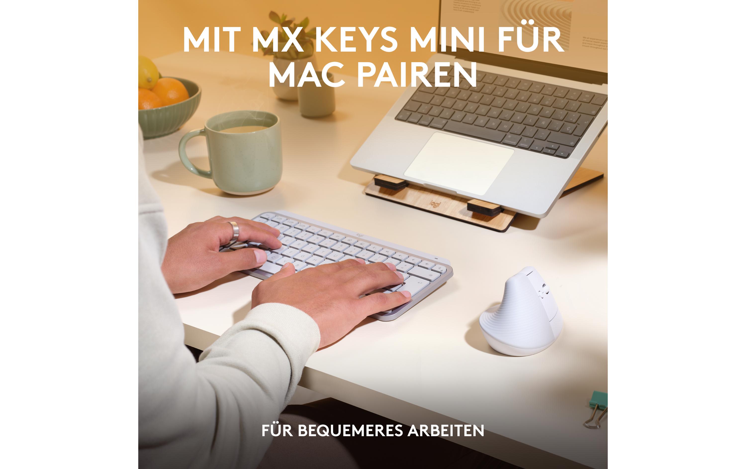 Logitech Ergonomische Maus Lift for Mac off-white