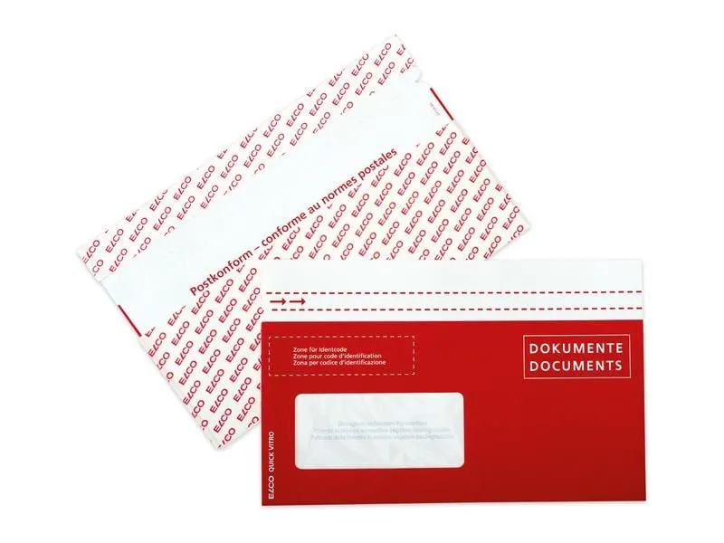 ELCO Dokumententasche aus Papier C5/6 Fenster links, 250 Stück ELCO Dokumententasche aus Papier C5/6 Fenster links, 250 Stück
