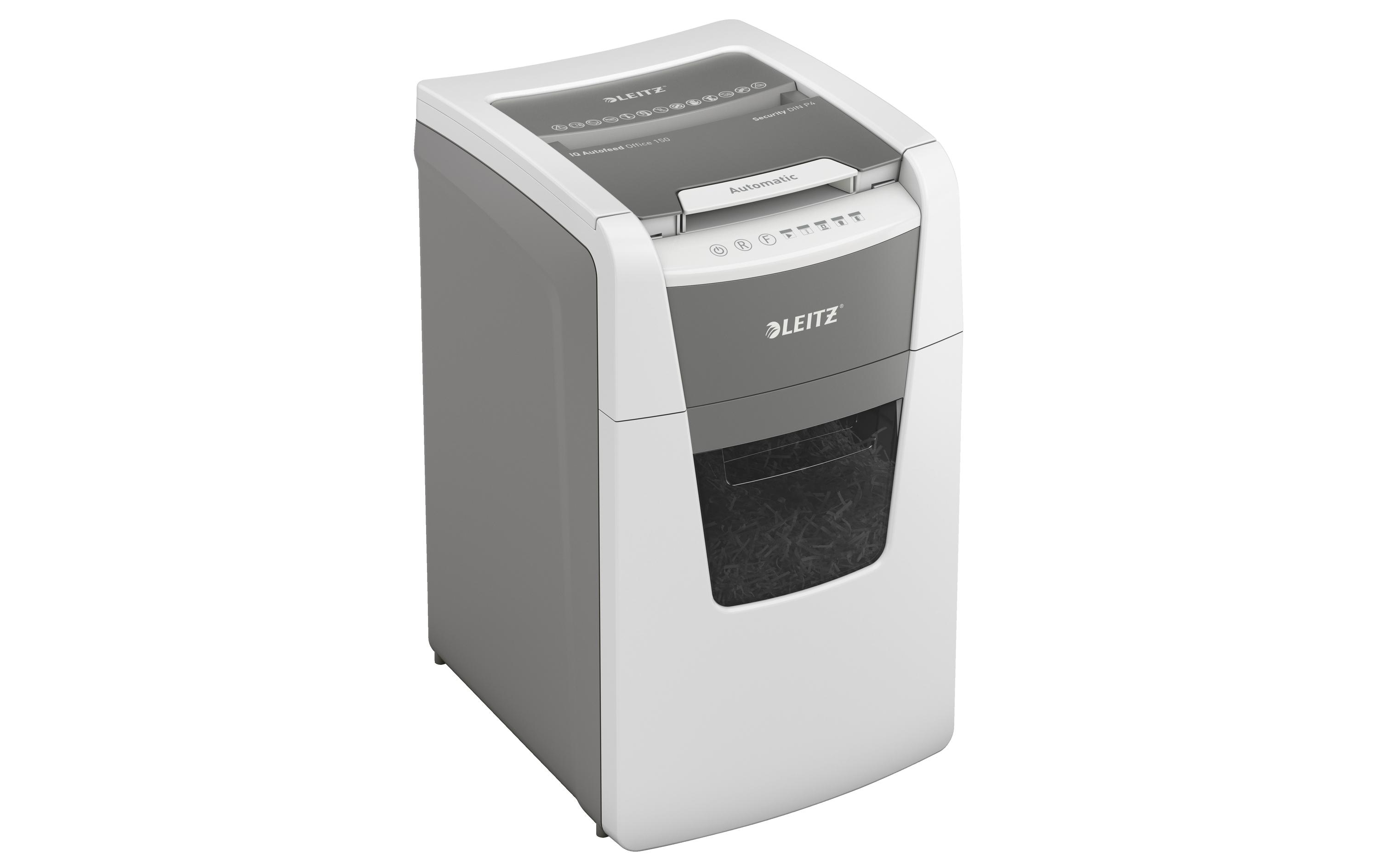 Leitz Bürogeräte Aktenvernichter IQ Autofeed Office 150, P-4, 150 Blatt