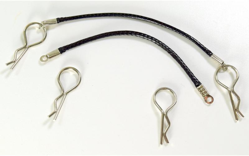 Absima Karosseriesplinte mit Seil, schwarz (80 mm) Absima Karosseriesplinte mit Seil, schwarz (80 mm)