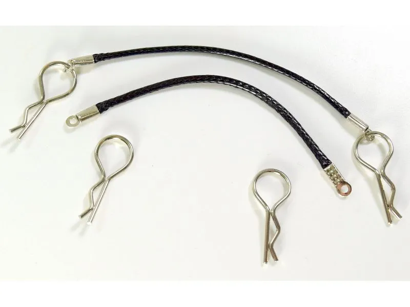Absima Karosseriesplinte mit Seil, schwarz (80 mm) Absima Karosseriesplinte mit Seil, schwarz (80 mm)
