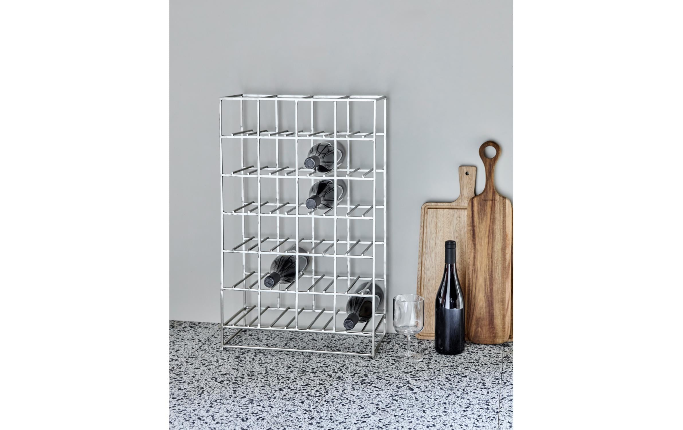 House Doctor Weinregal HD24, 20 x 41 x 67 cm, Silber