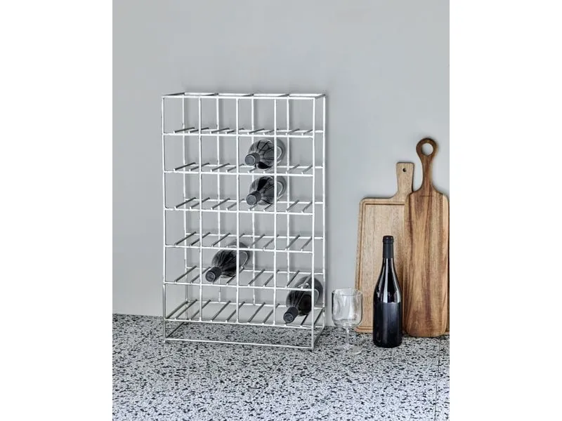 House Doctor Weinregal HD24, 20 x 41 x 67 cm, Silber House Doctor Weinregal HD24, 20 x 41 x 67 cm, Silber