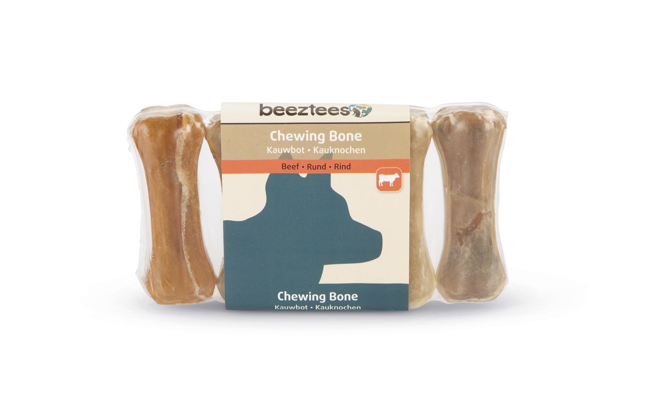 Beeztees Kauknochen Rinderhaut, 7.5 cm, 5 Stk. Beeztees Kauknochen Rinderhaut, 7.5 cm, 5 Stk.